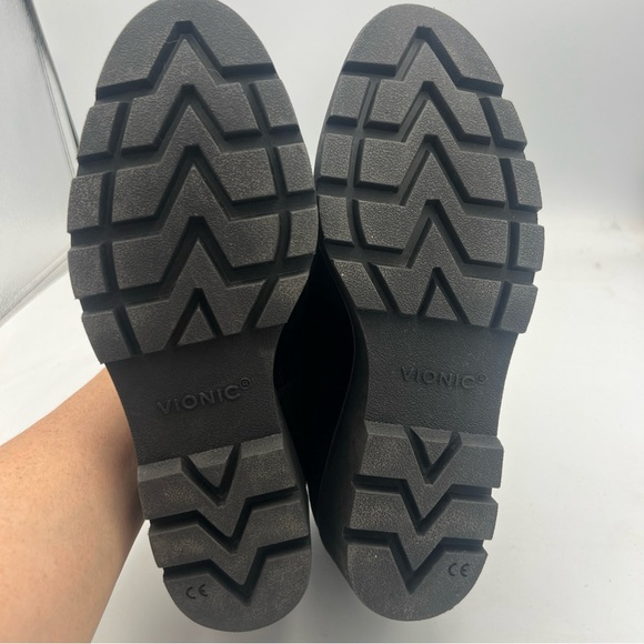 VIONIC Women’s Willa Wedge Loafer Black SUEDE Size 8.5M Water Repellent NEW - Picture 11 of 14